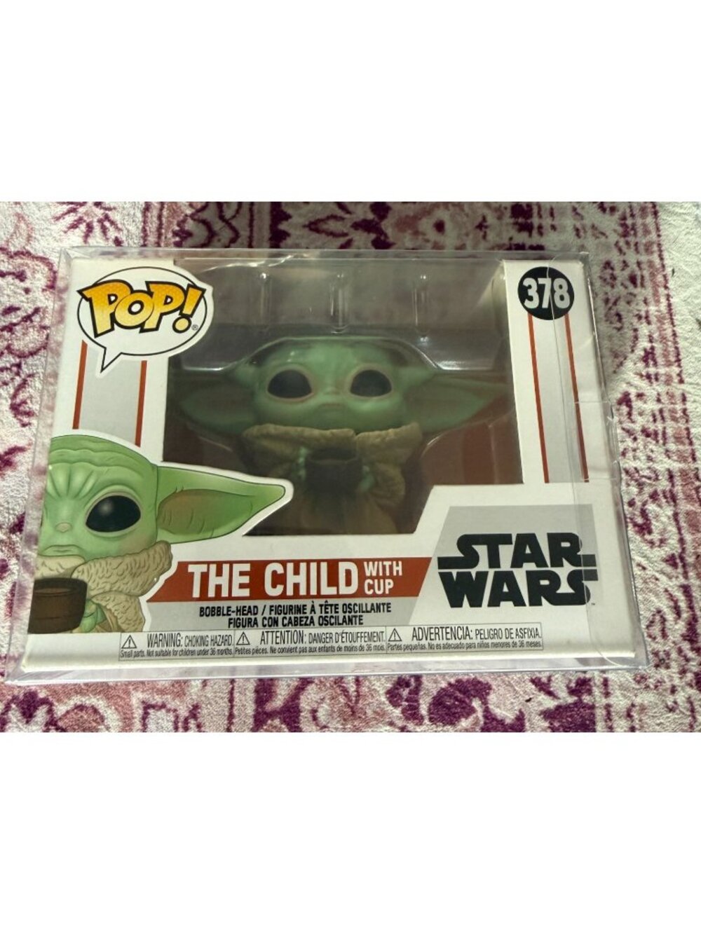 Funko Pop! Star Wars The Child with Cup #378 Baby Yoda Grogu w Protector NIB New